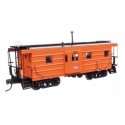 Milwaukee Road Rib Sided Caboose -- Milwaukee Road 071 (orange, black oil stove), HO, WalthersProto 103658