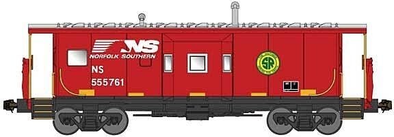 International Car Bay Window Caboose Phase 1 - Ready to Run -- Norfolk Southern 555761 (red, silver, N, Bluford Shops 41160