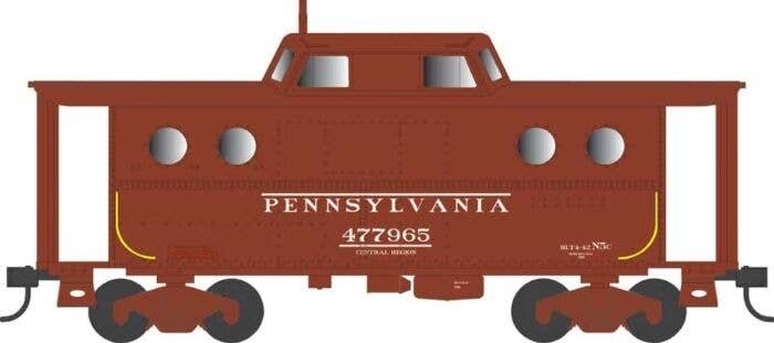 PRR Class N5C Steel Cabin Car (Caboose) - Ready to Run -- Pennsylvania Railroad 477965 , HO, Bowser Manufacturing Co. 43383