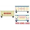 Circus Container 3-Pack - Assembled -- Strates Shows JESX 119, 158, 100 (Set 1, Duek Ash Era, N, Micro Trains Line 98302272