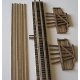 Wood Bridge Deck - Assembled 12′ -- With Backheads, HO, Grand Central Scenery TB5