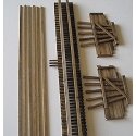 Wood Bridge Deck - Assembled 12′ -- With Backheads, HO, Grand Central Scenery TB5