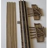 Wood Bridge Deck - Assembled 12′ -- With Backheads, HO, Grand Central Scenery TB5
