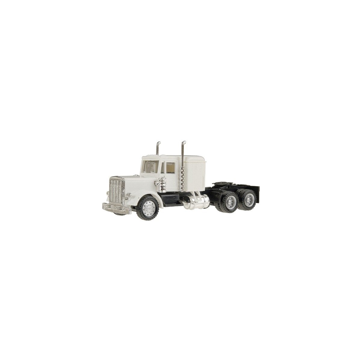 American Trucks - Tractor Only - Peterbilt -- Conventional w/Long Chassis, Sleeper & Dual Rear Axles - Unpainted (white), HO, He