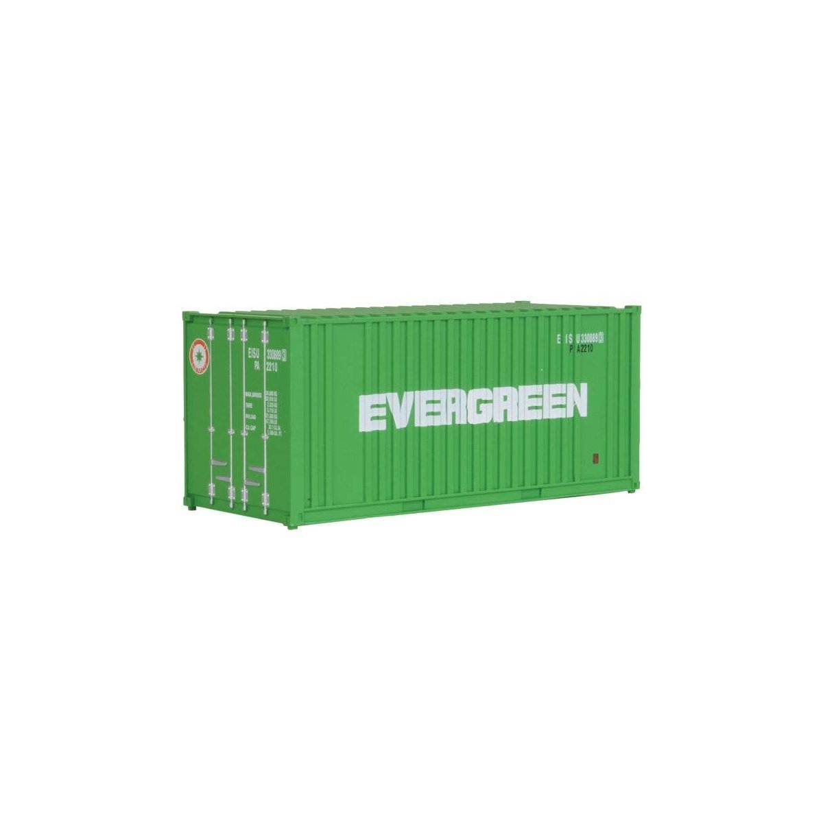 20′ Corrugated Container with Flat Panel - Assembled -- Evergreen, HO, Walthers SceneMaster 8002