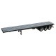 Semi Trailer (No Tractor) -- 3-Axle 48′ Flatbed, HO, Herpa Models 5318