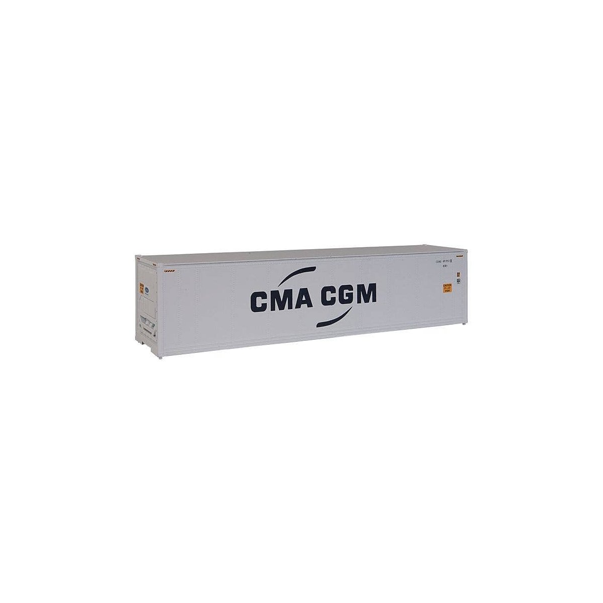 40′ Hi Cube Smooth Side Reefer Container - Assembled -- CMA-CGM, HO, Walthers SceneMaster 8357
