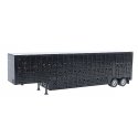 48′ Livestock Trailer -- Black, HO, Herpa Models 5355