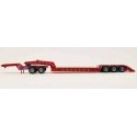 Heavy-Duty Lowboy Trailer - Assembled -- Red, HO, Herpa Models 5392
