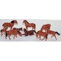Assorted Horses -- pkg(50), HO, Herpa Models 63608