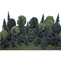 Assorted Trees -- 1-1/2 to 3-1/2′ 3.8 to 8.9cm pkg(40), ALL, Heki/Mini Forest 301
