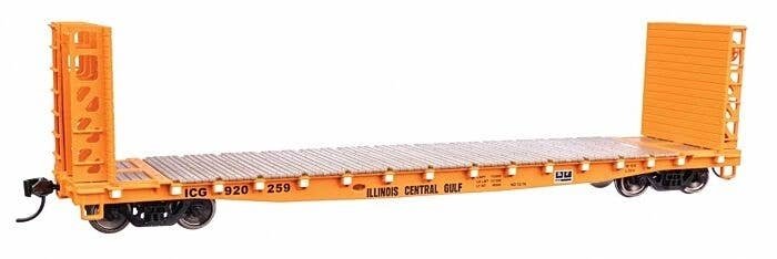 53′ GSC Bulkhead Flatcar - Ready to Run -- Illinois Central Gulf 920259, HO, WalthersMainline 5932