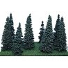 Assorted Pine Trees -- 4 to 7′ 10.2 to 17.8cm pkg(12), ALL, Heki/Mini Forest 307