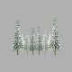 Snow-Covered Spruce Trees -- 4 to 6′ 10.2 to 15.2cm Tall pkg(24), ALL, JTT Miniature Tree 92007