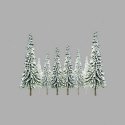 Snow-Covered Spruce Trees -- 4 to 6′ 10.2 to 15.2cm Tall pkg(24), ALL, JTT Miniature Tree 92007