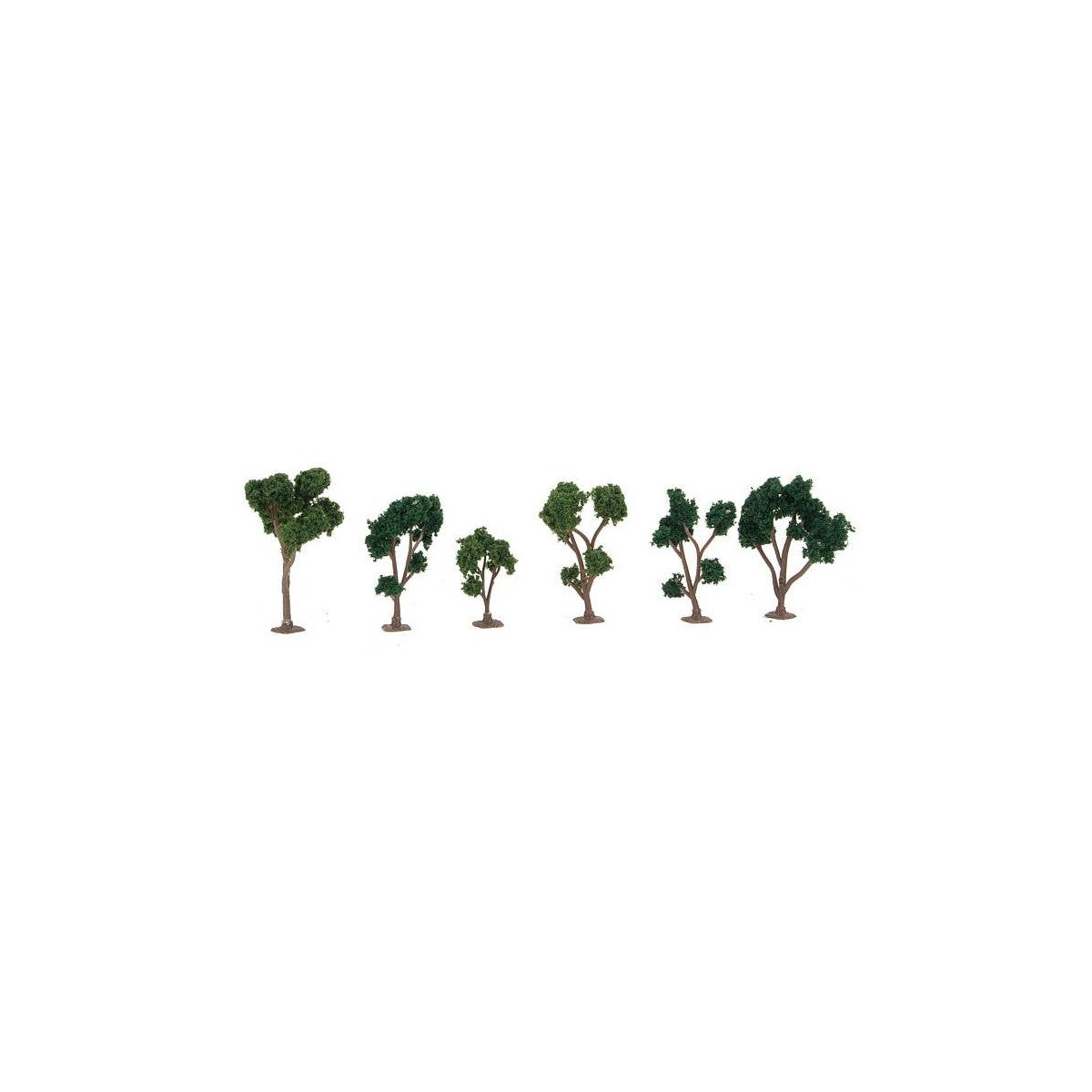 Deciduous Trees - Super Scenic Series -- Green 1-1/2 - 2′ 3.8 - 5.1cm pkg(10), ALL, JTT Miniature Tree 92128