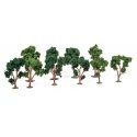 Deciduous Trees - Super Scenic Series -- Green 2 - 3′ 5.1 - 7.6cm pkg(10), ALL, JTT Miniature Tree 92130