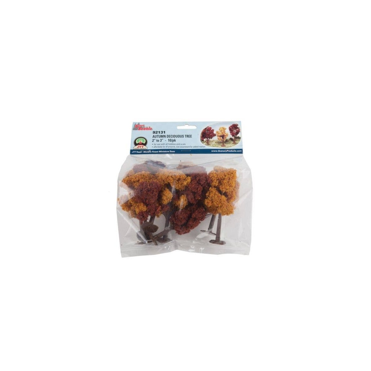 Deciduous Trees - Super Scenic Series -- Autumn 2 - 3′ 5.1 - 7.6cm pkg(10), ALL, JTT Miniature Tree 92131