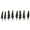 Evergreen-Conifer Trees - Super Scenic Series -- 4-1/4 - 4-5/16′ 10.8 - 11cm pkg(8), ALL, JTT Miniature Tree 92134