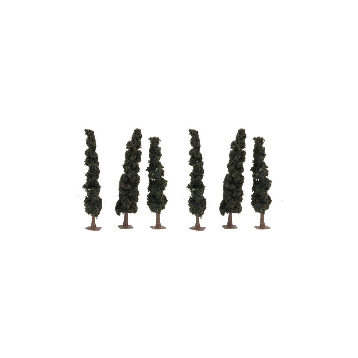 Evergreen-Conifer Trees - Super Scenic Series -- 5-1/2 - 6′ 14 - 15.2cm pkg(6), ALL, JTT Miniature Tree 92135