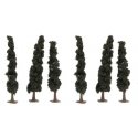 Evergreen-Conifer Trees - Super Scenic Series -- 5-1/2 - 6′ 14 - 15.2cm pkg(6), ALL, JTT Miniature Tree 92135