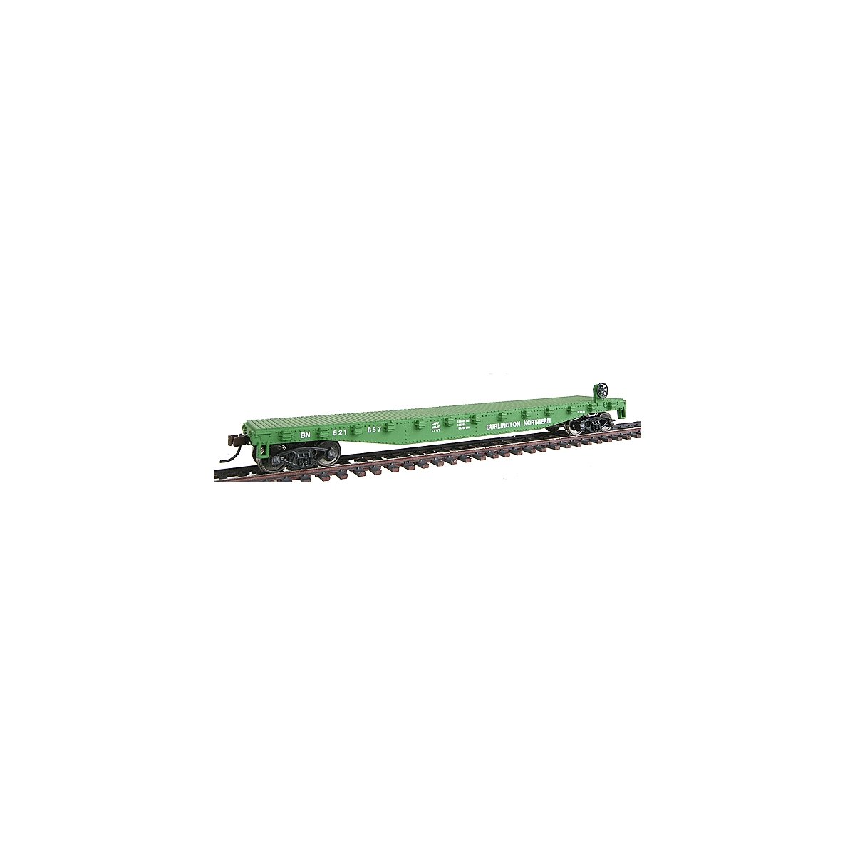 Flatcar - Ready to Run -- Burlington Northern, HO, WalthersTrainline 1601