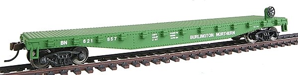 Flatcar - Ready to Run -- Burlington Northern, HO, WalthersTrainline 1601