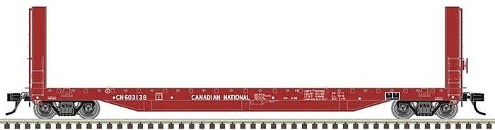 51`6` Bulkhead Flatcar - Ready to Run - Master(R) -- Canadian National 603180 (Boxca, HO, Atlas Model Railroad Co. 20007096