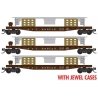 50′ Fishbelly-Side Flatcar w/SW9 Frame Load Kit 3-Pack - Ready to Run -- New York Central 49, N, Micro Trains Line 98302267