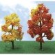 Sycamore Autumn Trees - Pro Elite -- 2-1/4 - 2-1/2′ 5.7- - 6.3cm pkg(4), N, JTT Miniature Tree 92220