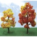 Sycamore Autumn Trees - Pro Elite -- 2-1/4 - 2-1/2′ 5.7- - 6.3cm pkg(4), N, JTT Miniature Tree 92220