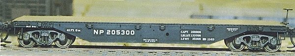 41′ Flatcar - Kit -- Northern Pacific pkg(2), HO, Central Valley 1003