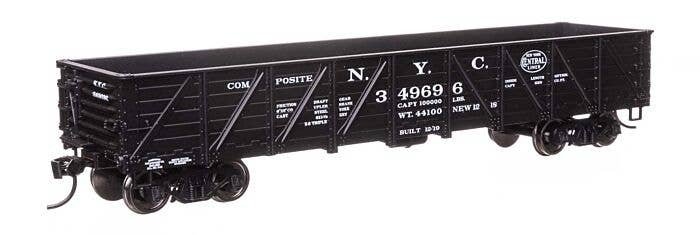 40′ 50-Ton Drop Bottom Gondola - Ready to Run -- New York Central 349696, HO, WalthersMainline 56113