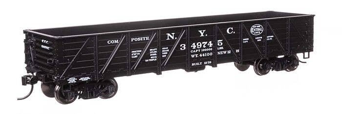 40′ 50-Ton Drop Bottom Gondola - Ready to Run -- New York Central 349745, HO, WalthersMainline 56115