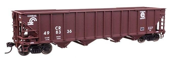50′ 100-Ton 4-Bay Hopper - Ready to Run -- Conrail 498336, HO, WalthersMainline 57809