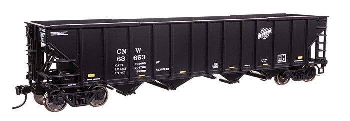 50′ 100-Ton 4-Bay Hopper - Ready to Run -- Chicago & North Western(TM) 63653, HO, WalthersMainline 57807