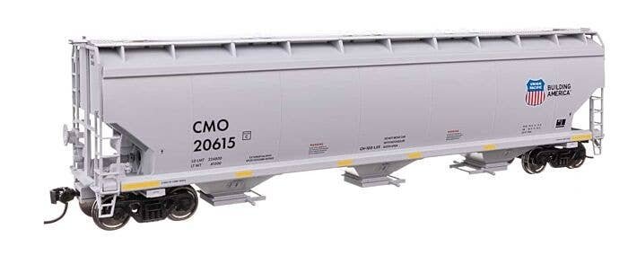 60′ NSC 5150 3-Bay Covered Hopper - Ready to Run -- Union Pacific(R) 20615, HO, WalthersMainline 7746