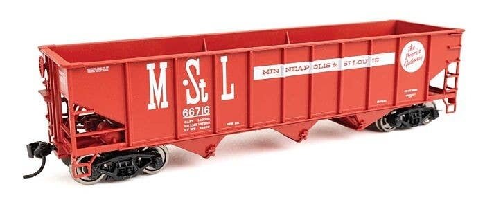 70-Ton AAR 3-Bay Open Hopper - Ready to Run -- Minneapolis & St. Louis 66716, HO, WalthersMainline 56713