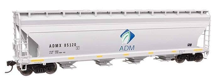 ACF 5250 4-Bay Centerflow Covered Hopper - Ready to Run -- Archer-Daniels-Midland 85120, HO, WalthersMainline 49206