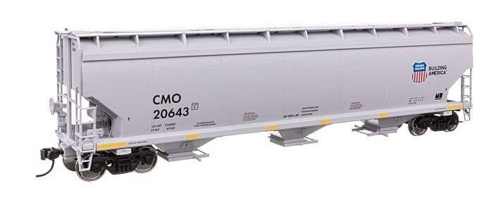 60′ NSC 5150 3-Bay Covered Hopper - Ready to Run -- Union Pacific(R) 20643, HO, WalthersMainline 7747