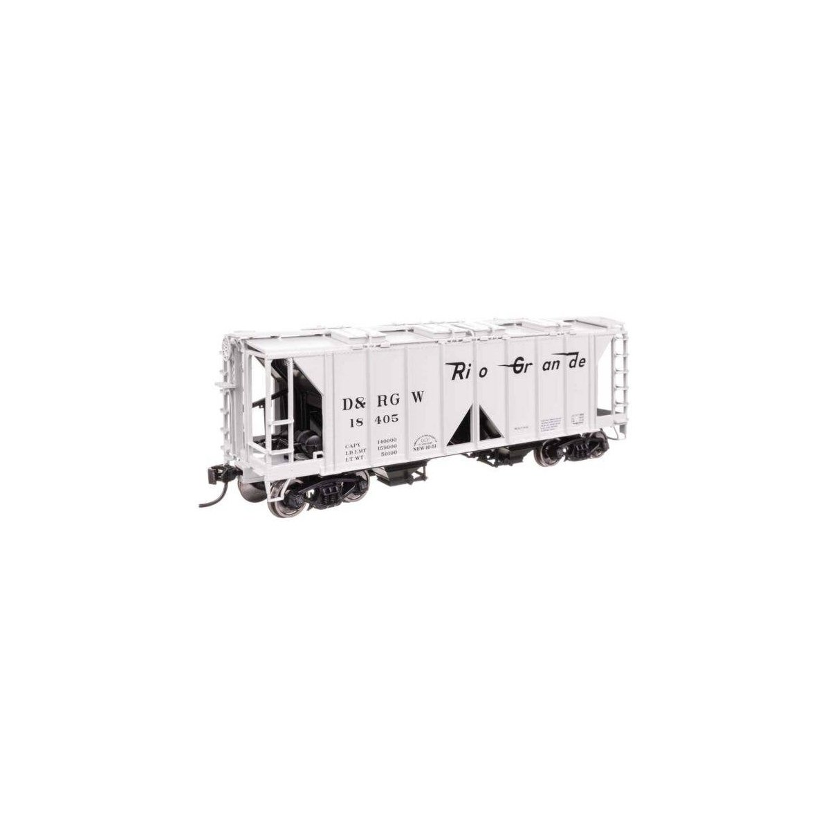 ACF 1958 Cu Ft Covered Hopper - Ready to Run -- Denver & Rio Grande Western(TM) 18405, HO, WalthersMainline 49711