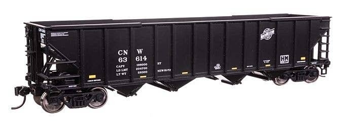 50′ 100-Ton 4-Bay Hopper - Ready to Run -- Chicago & North Western(TM) 63614, HO, WalthersMainline 57804