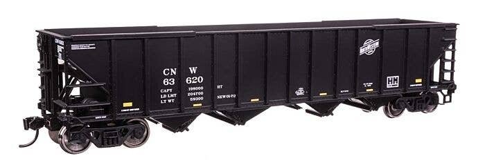 50′ 100-Ton 4-Bay Hopper - Ready to Run -- Chicago & North Western(TM) 63620, HO, WalthersMainline 57805