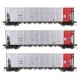 50′ RD-4 Hopper 3-Pack - Ready to Run -- Commonwealth Edison COMX 9013, 9094, 9100, HO, WalthersMainline 56873