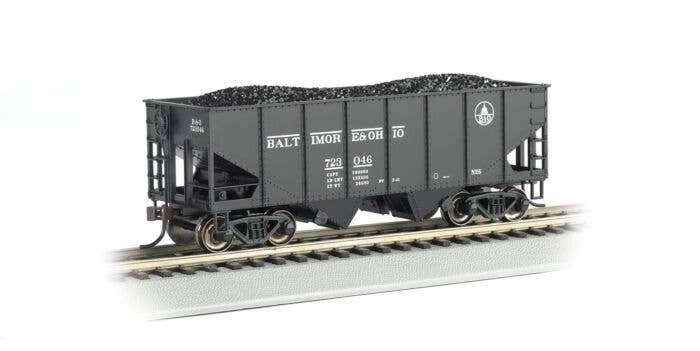 USRA 55-Ton Outside-Braced Hopper w/Load - Ready to Run - Silver Series(R) -- Baltimore & Oh, HO, Bachmann Industries 19509