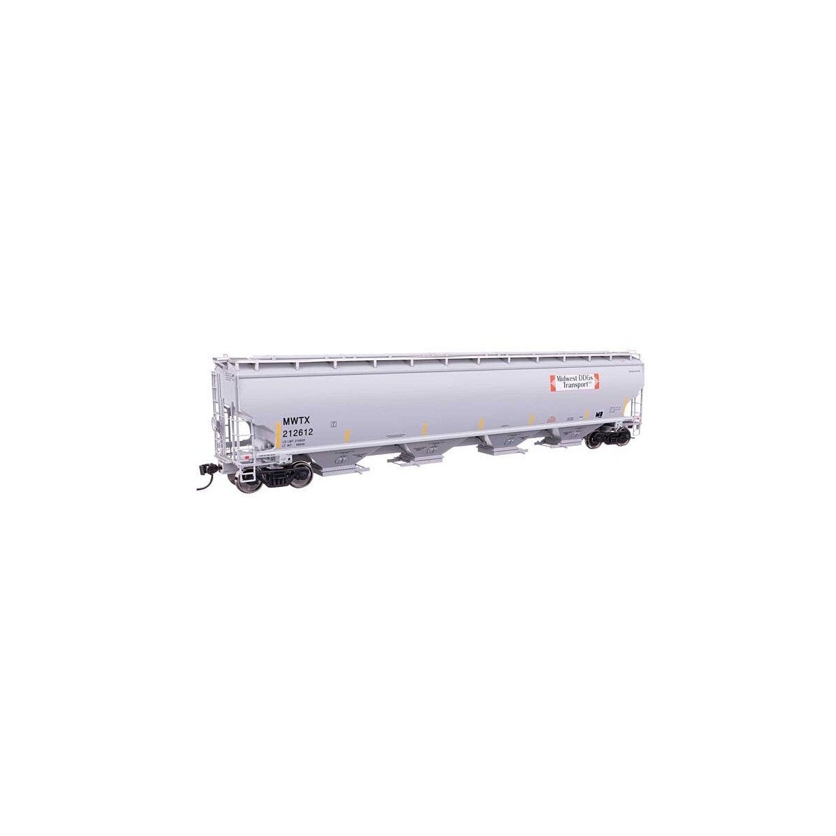 67′ Trinity 6351 4-Bay Covered Hopper - Ready to Run -- Midwest DDG Transport MWTX 212612, HO, WalthersProto 110320