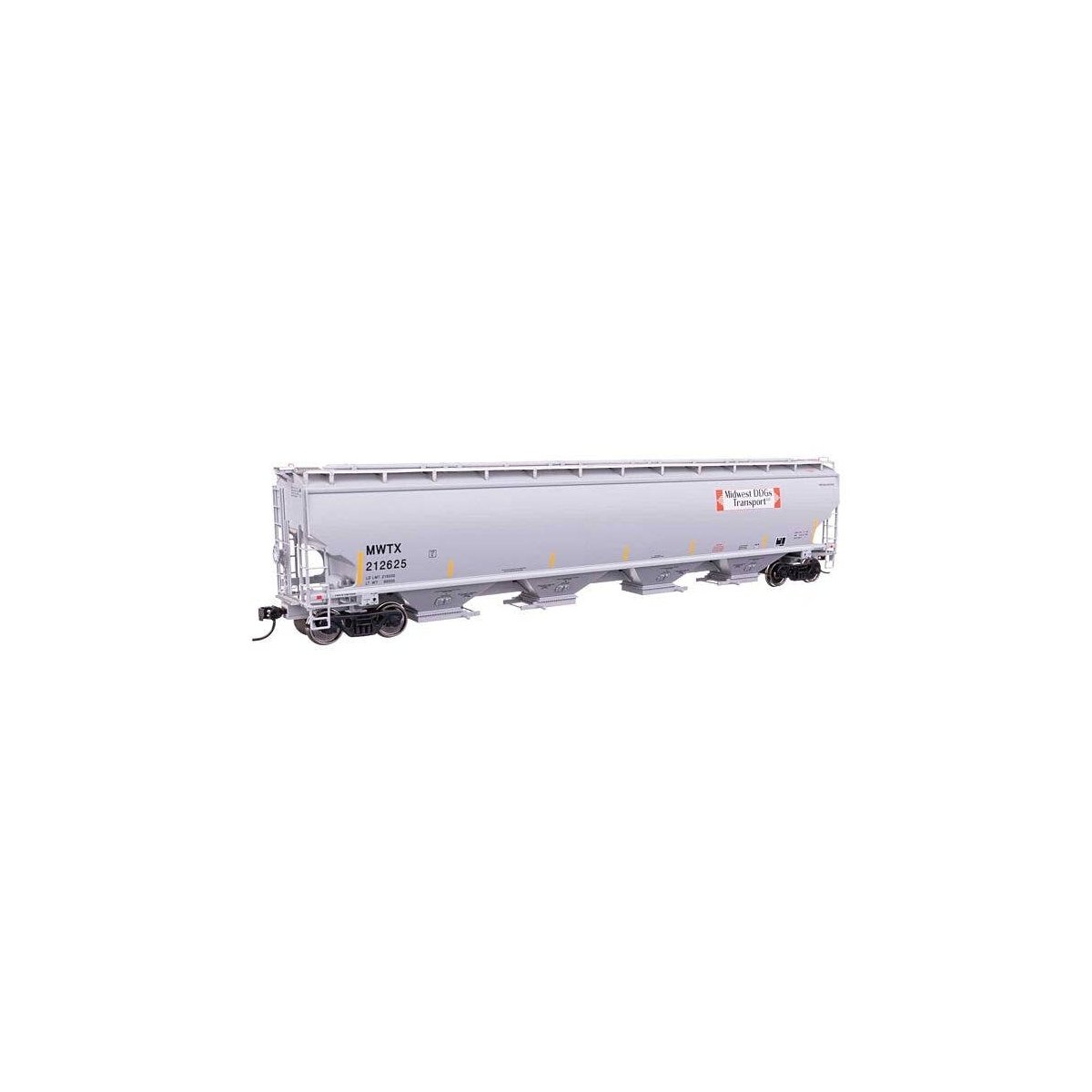 67′ Trinity 6351 4-Bay Covered Hopper - Ready to Run -- Midwest DDG Transport MWTX 212625, HO, WalthersProto 110321