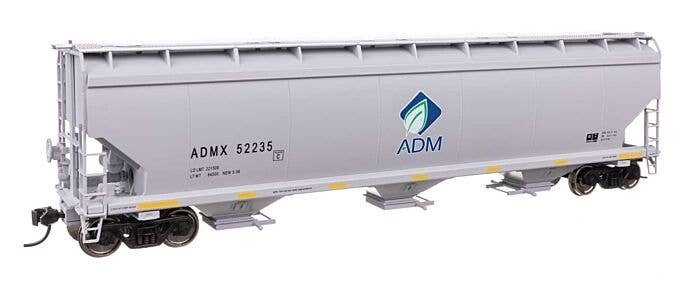 60′ NSC 5150 3-Bay Covered Hopper - Ready to Run -- Archer-Daniels-Midland 52235, HO, WalthersMainline 7737