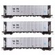 50′ RD-4 Hopper 3-Pack - Ready to Run -- Virginia Power VAPX 98022, 98052, 98155, HO, WalthersMainline 56882