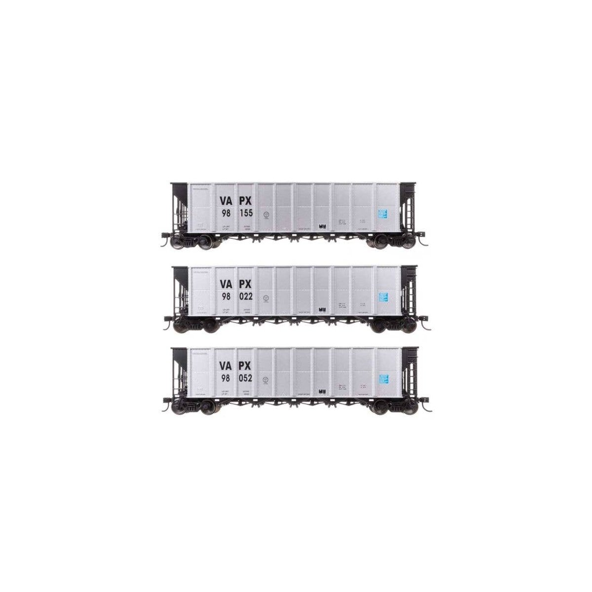 50′ RD-4 Hopper 3-Pack - Ready to Run -- Virginia Power VAPX 98022, 98052, 98155, HO, WalthersMainline 56882